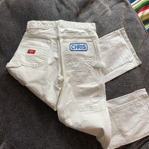 White Dickies Carpenter Pants